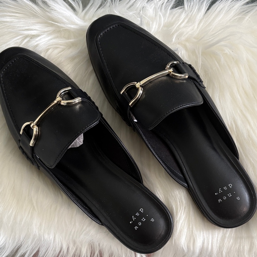 A New Day Elegant Black Slip-On Loafers